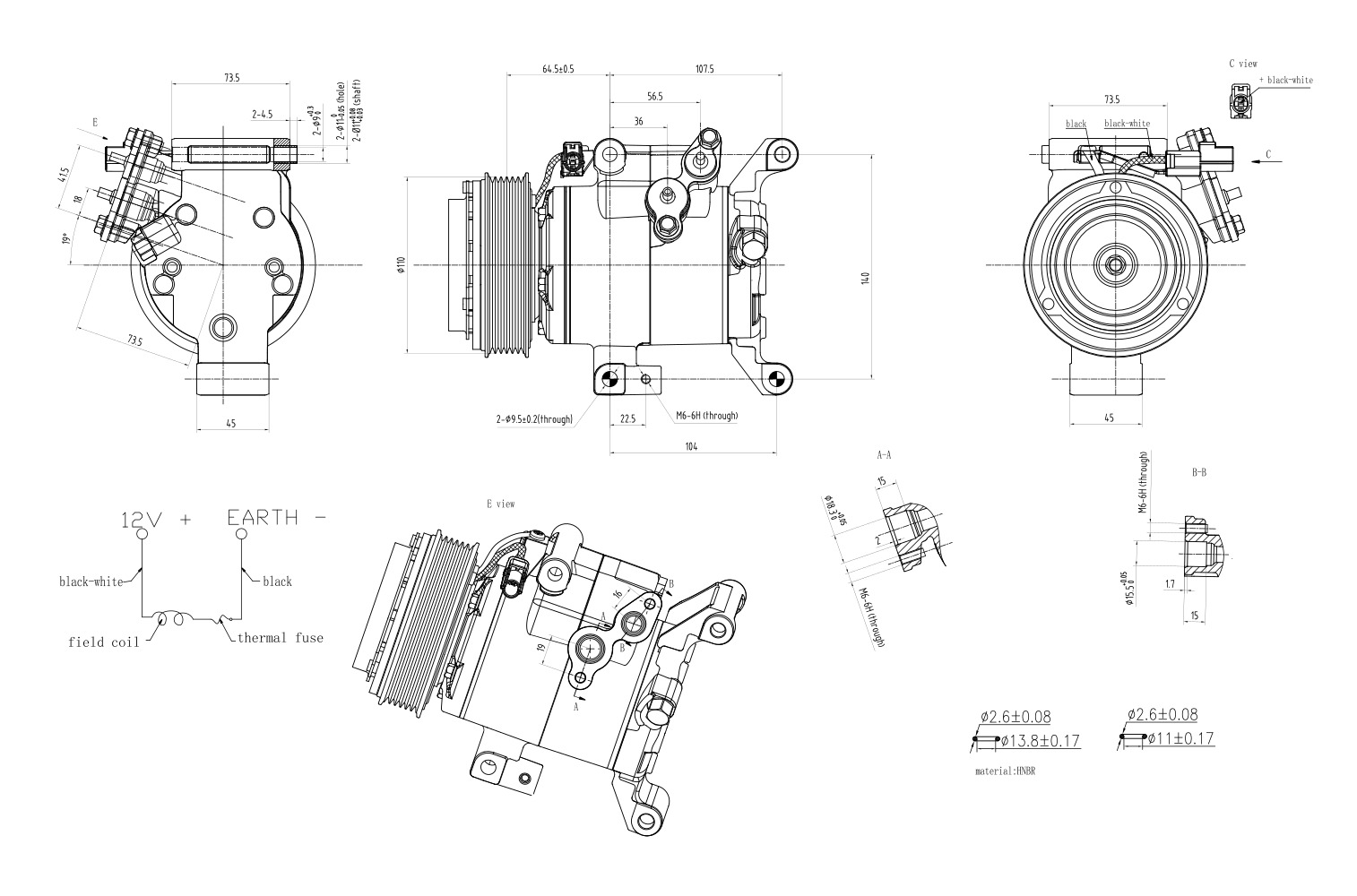 Hella Aircon Compressor 8FK366200-411