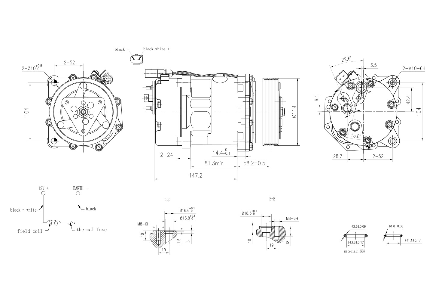 Hella Aircon Compressor 8FK366201-151
