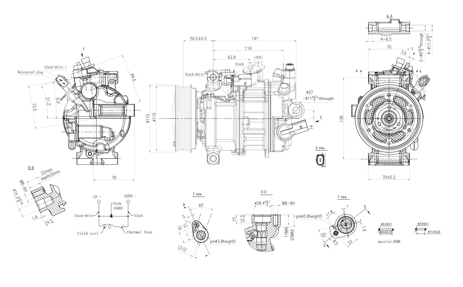 Hella Aircon Compressor 8FK366200-481