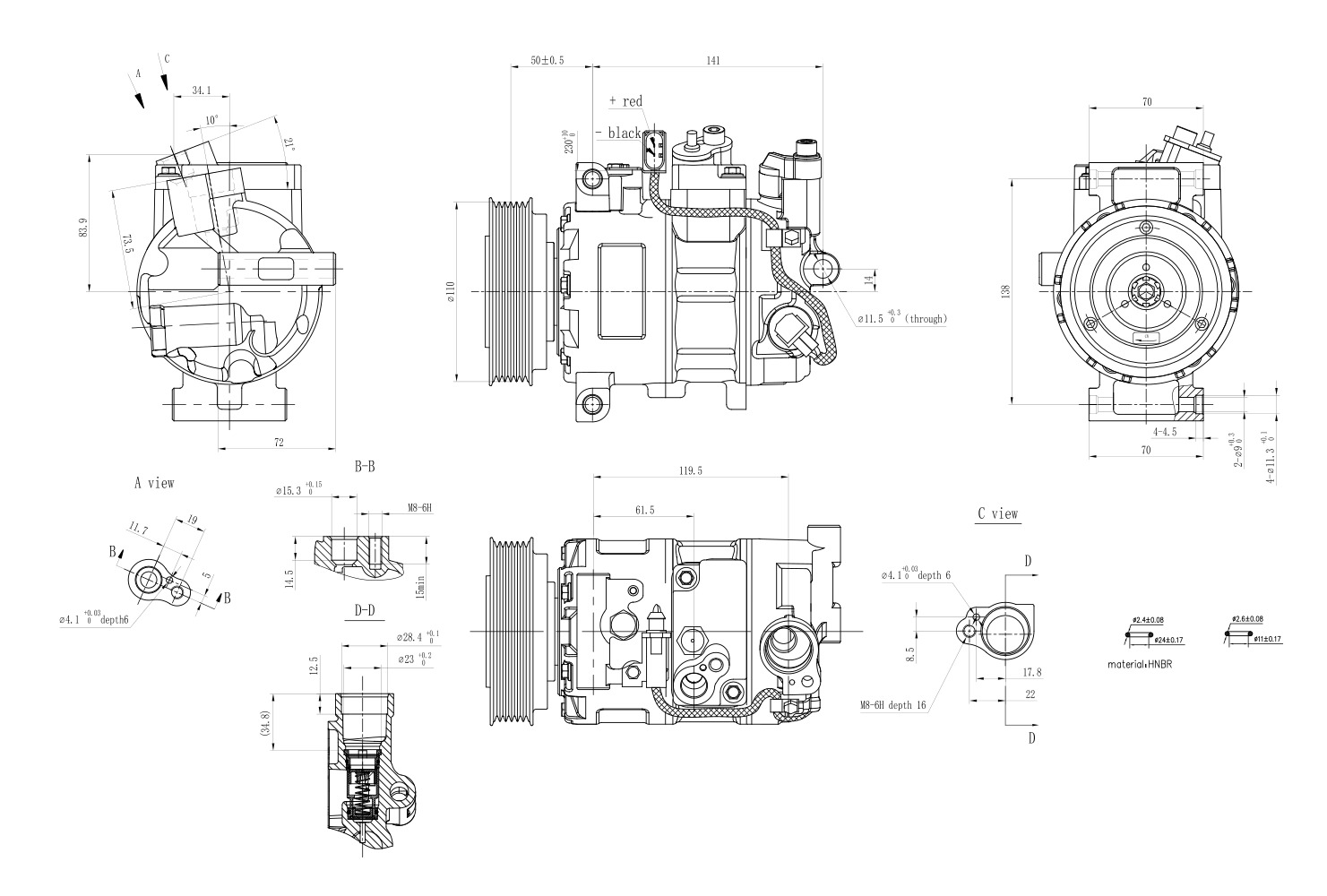 Hella Aircon Compressor 8FK366201-831