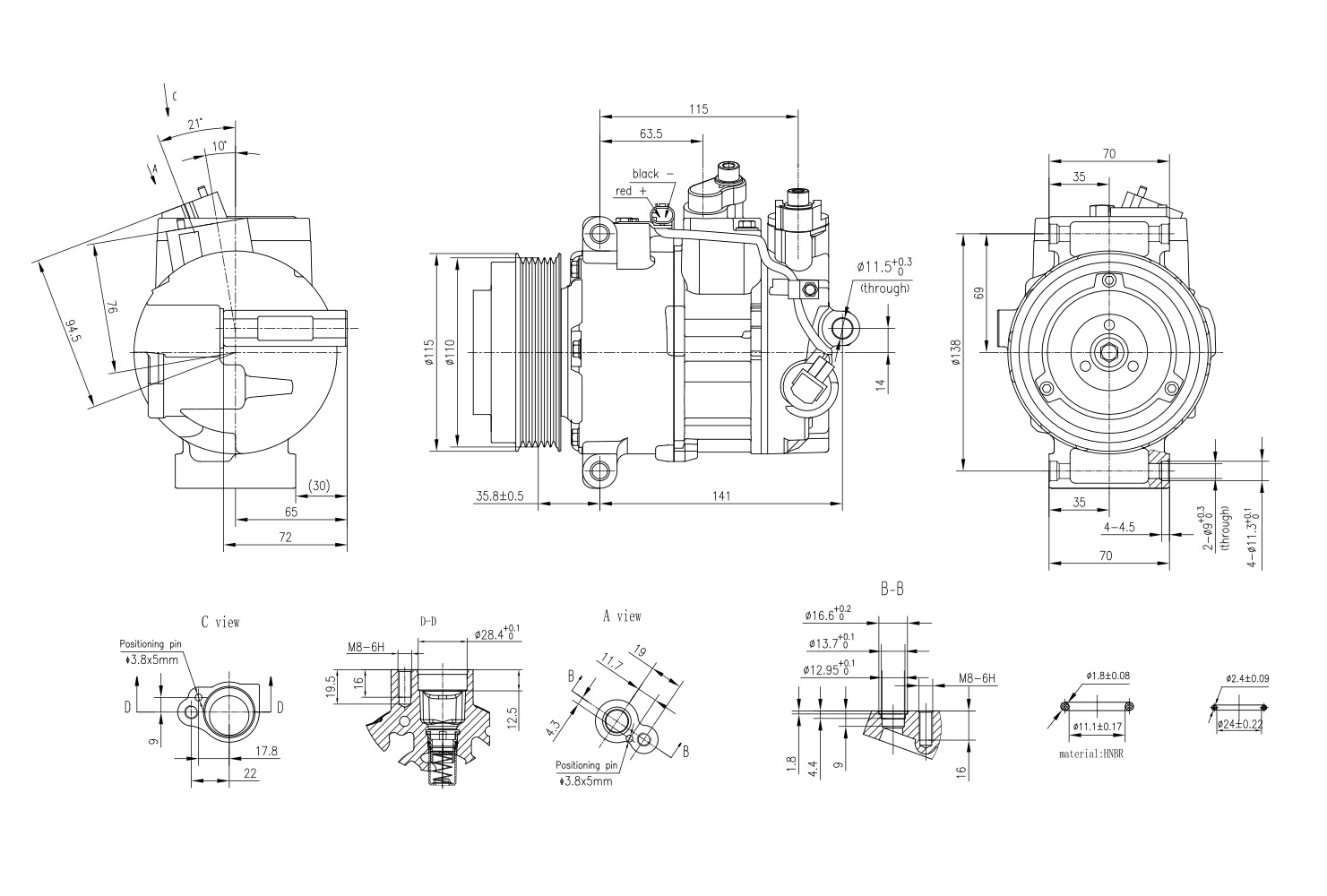 Hella Aircon Compressor 8FK366200-611