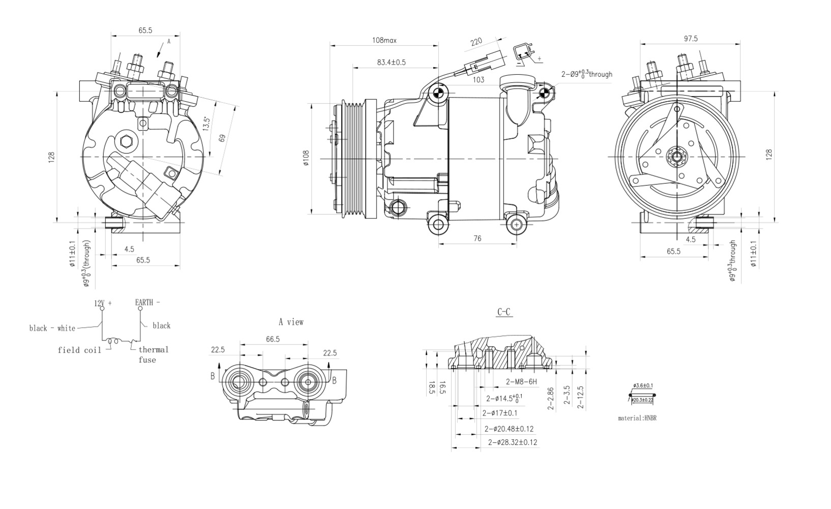 Hella Aircon Compressor 8FK366201-041