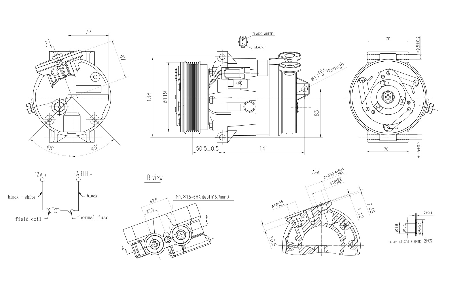 Hella Aircon Compressor 8FK366200-591