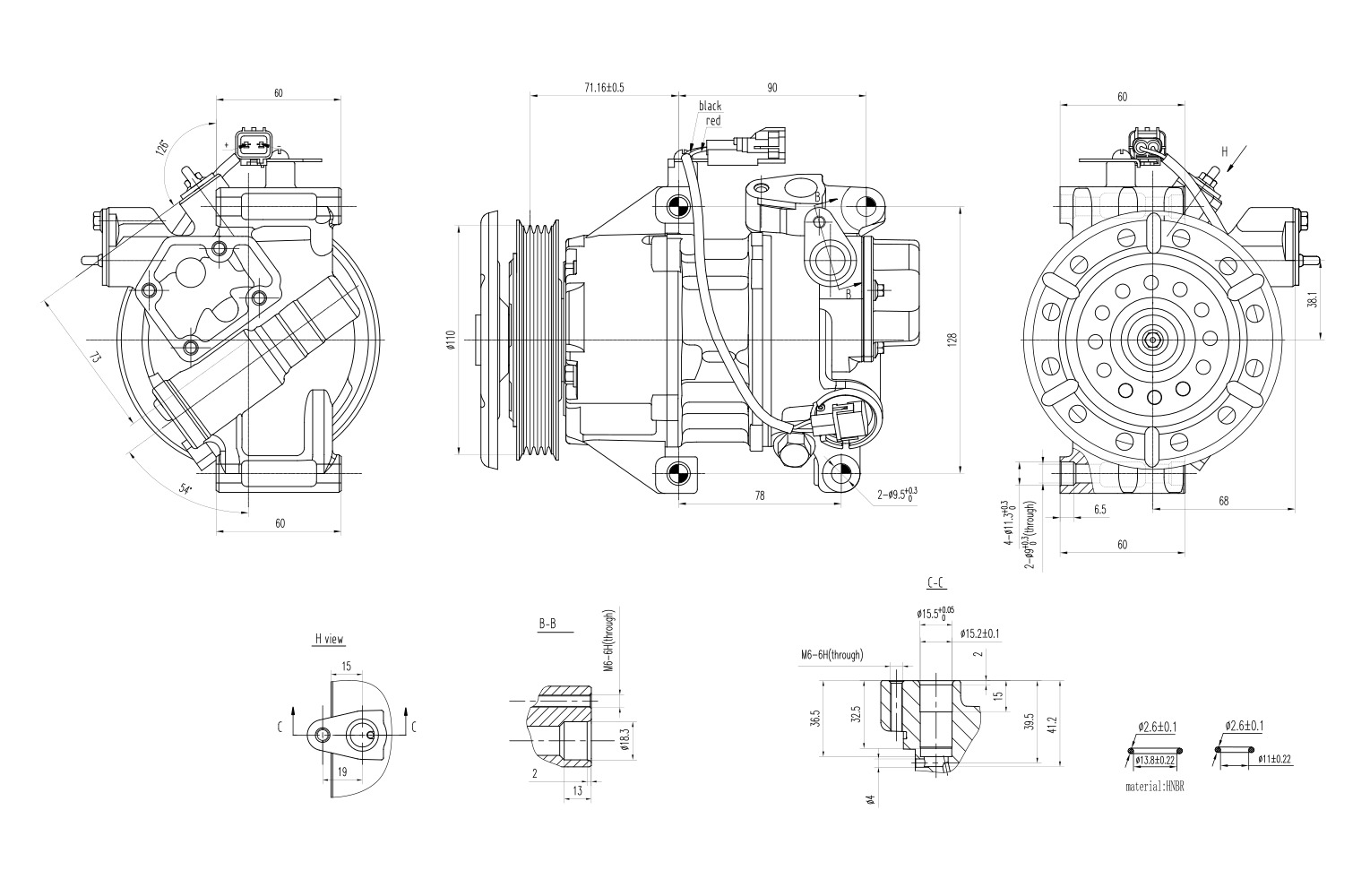 Hella Aircon Compressor 8FK366200-751