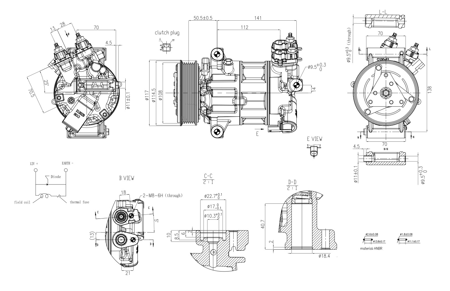 Hella Aircon Compressor 8FK366200-921