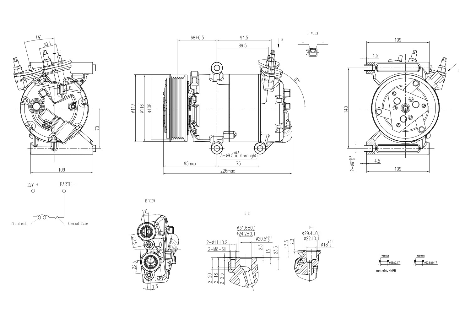 Hella Aircon Compressor 8FK366200-331
