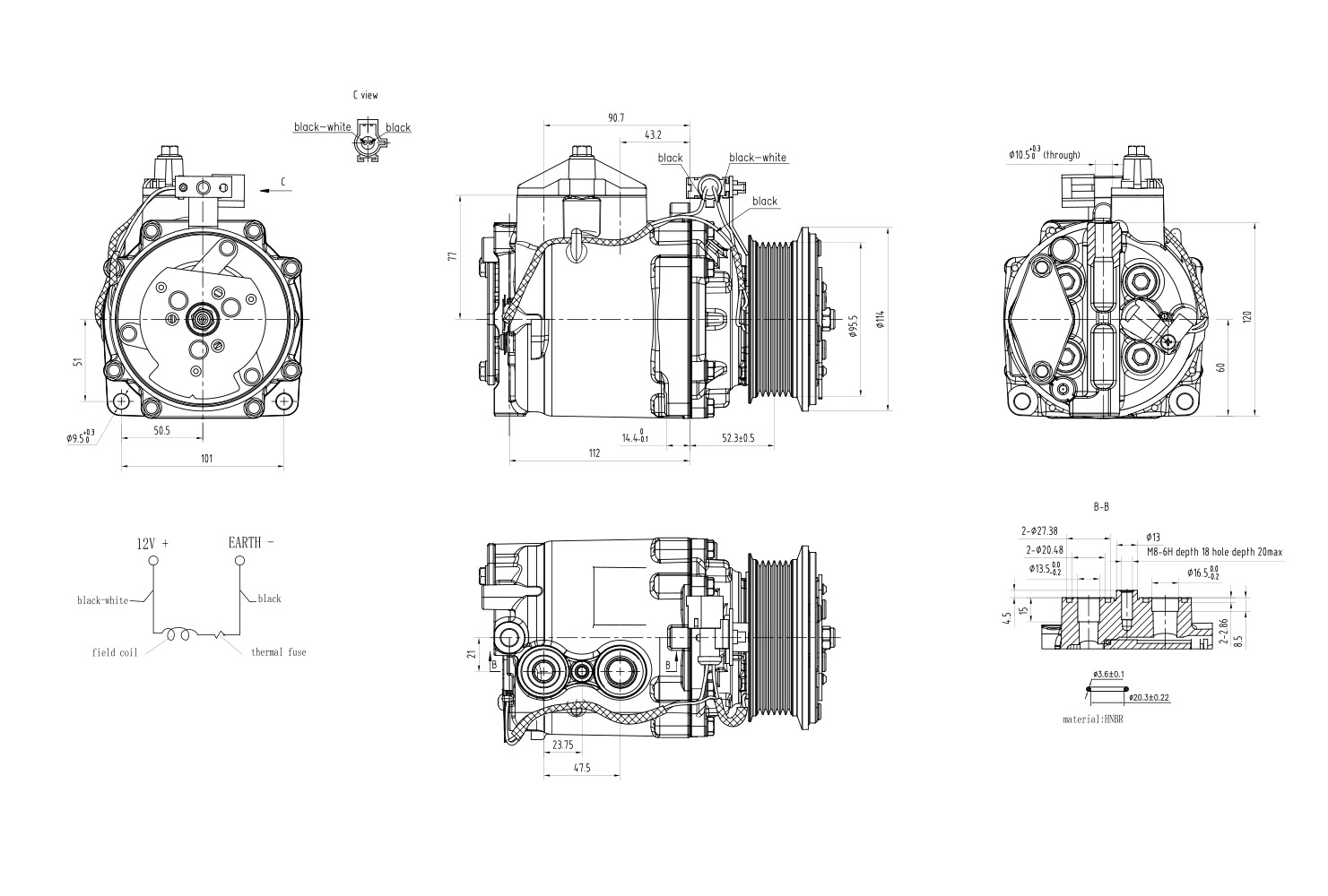 Hella Aircon Compressor 8FK366201-051
