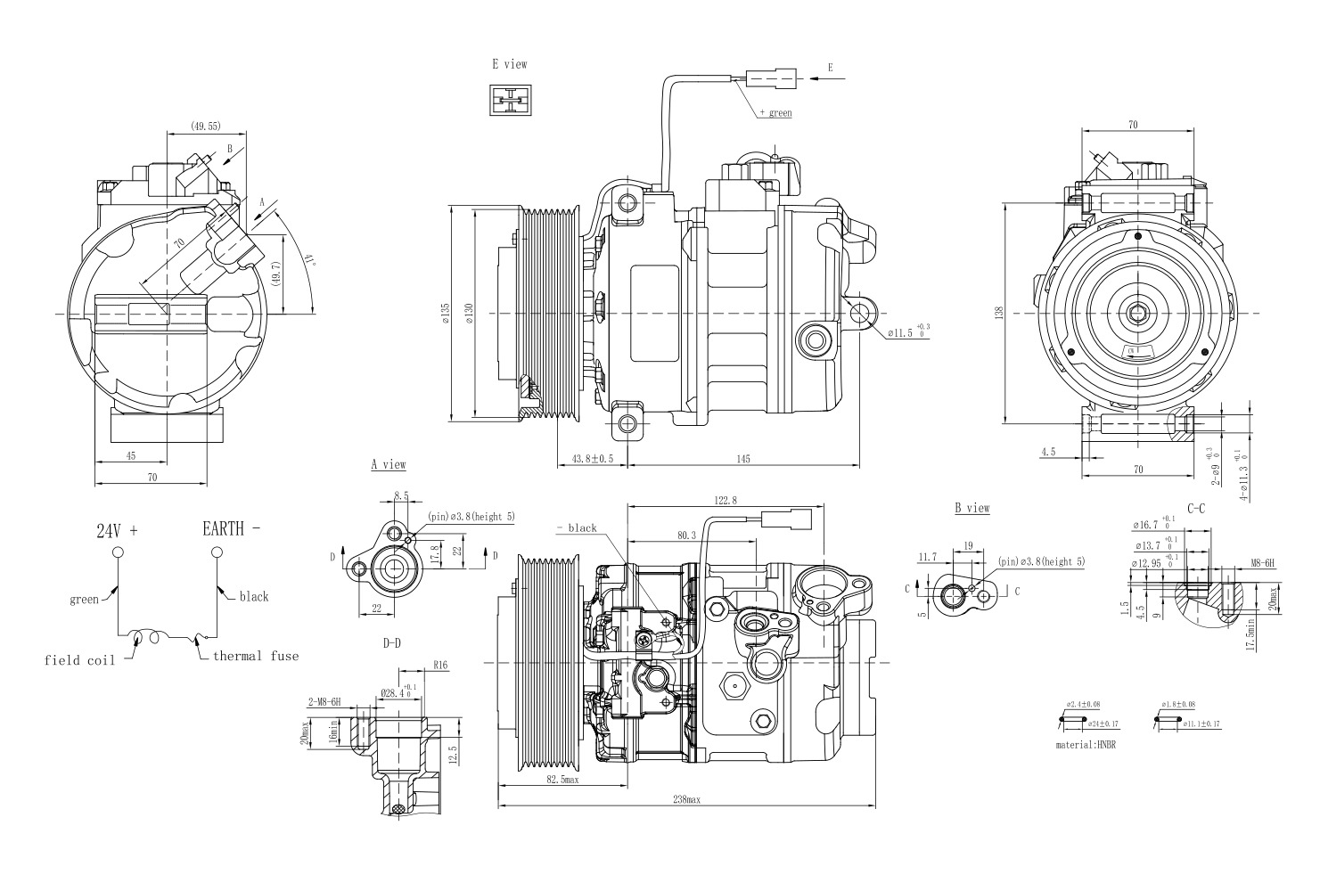 Hella Aircon Compressor 8FK366200-071