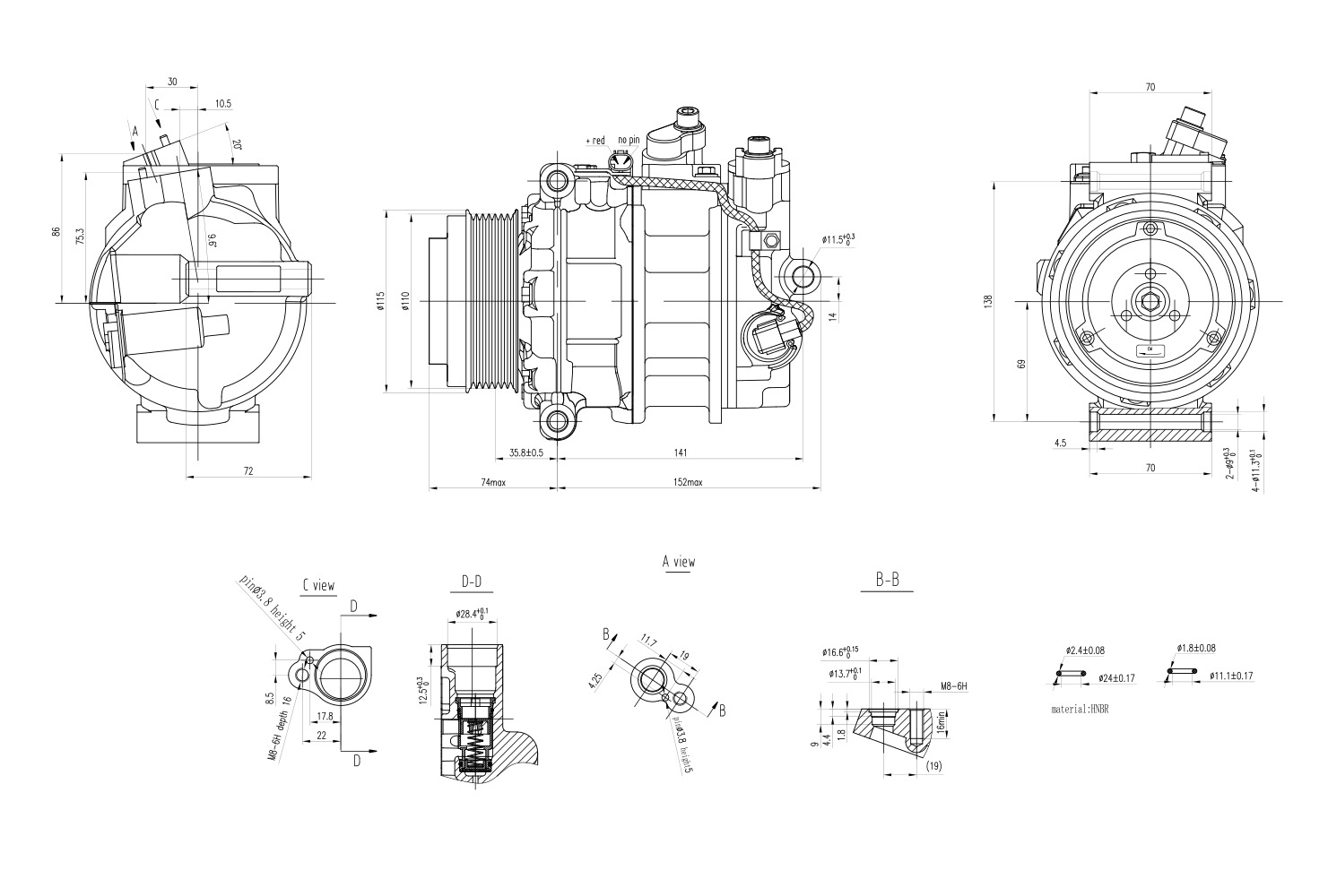 Hella Aircon Compressor 8FK366200-291