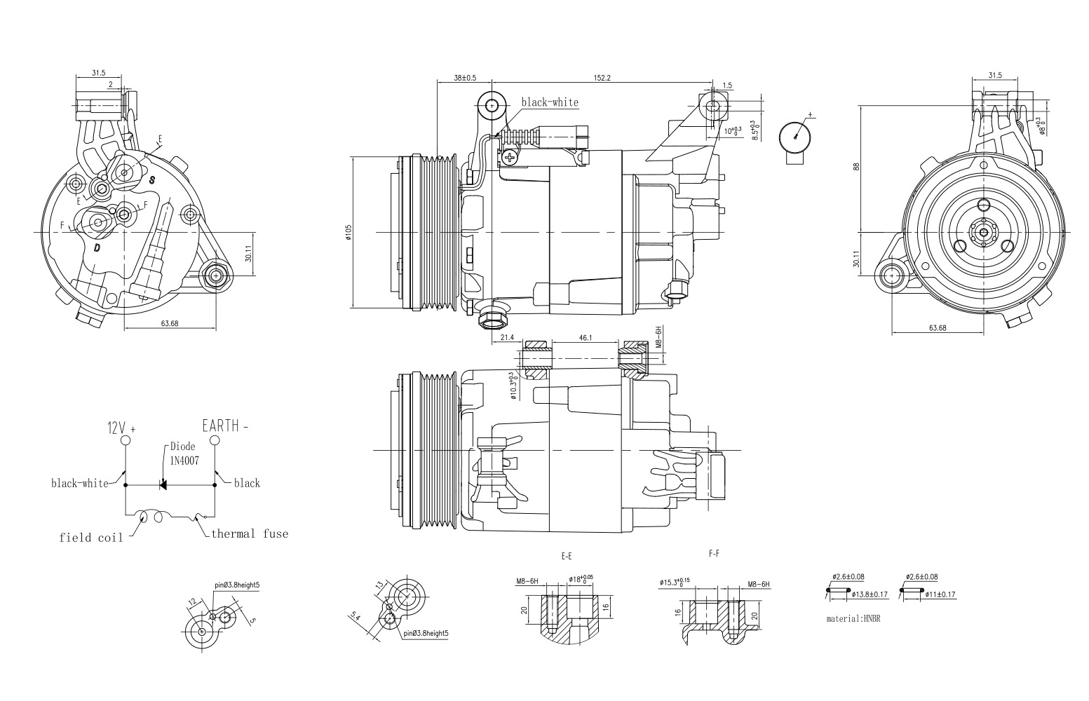 Hella Aircon Compressor 8FK366200-581