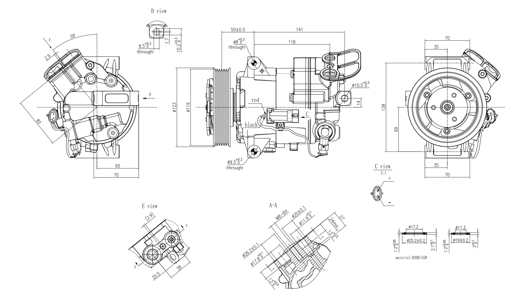 Hella Aircon Compressor 8FK366200-431