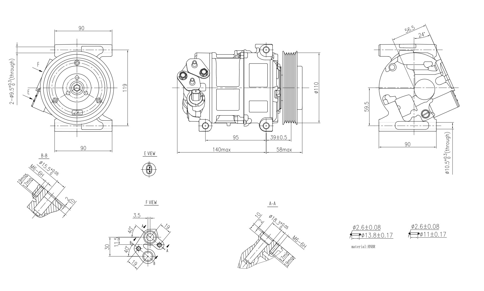Hella Aircon Compressor 8FK366200-941