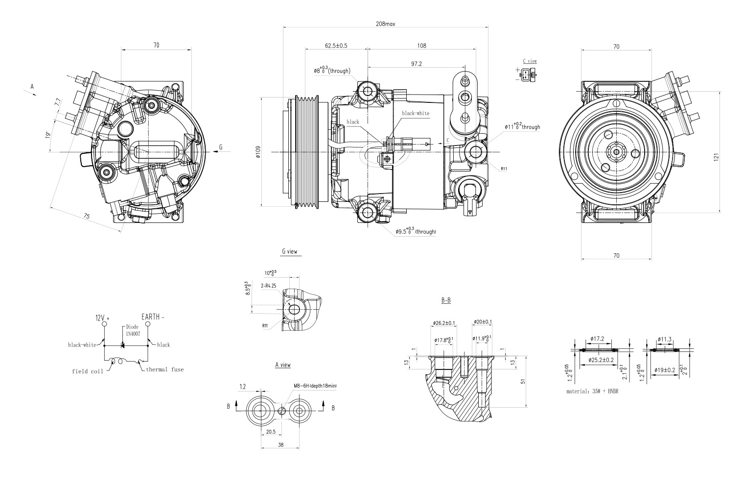 Hella Aircon Compressor 8FK366200-521