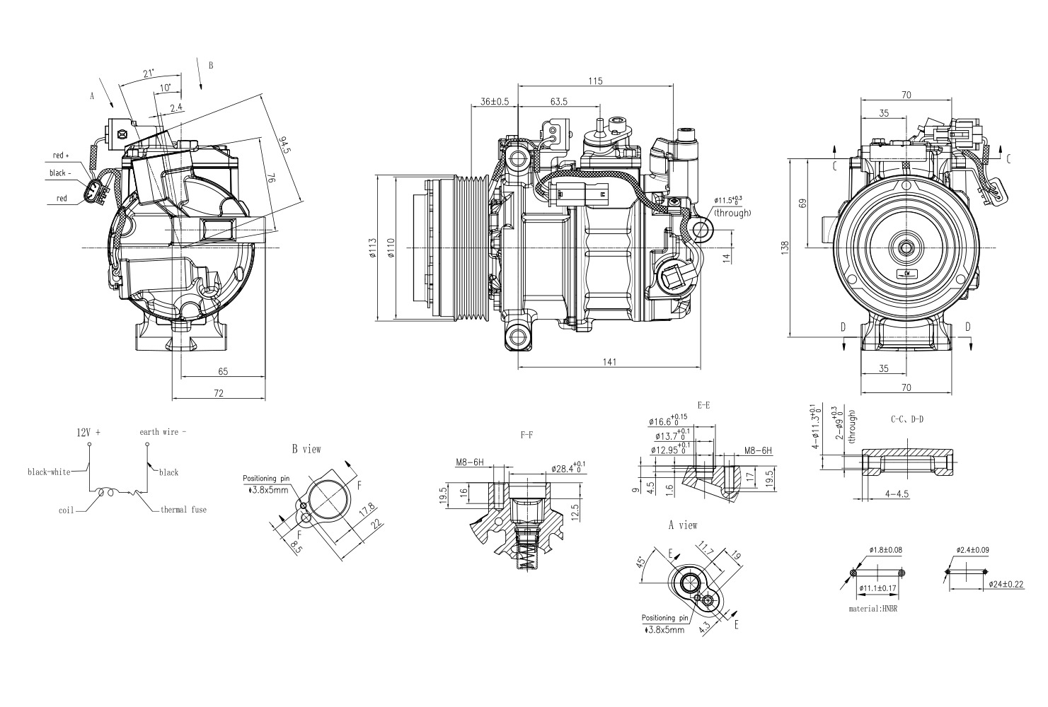 Hella Aircon Compressor 8FK366200-421