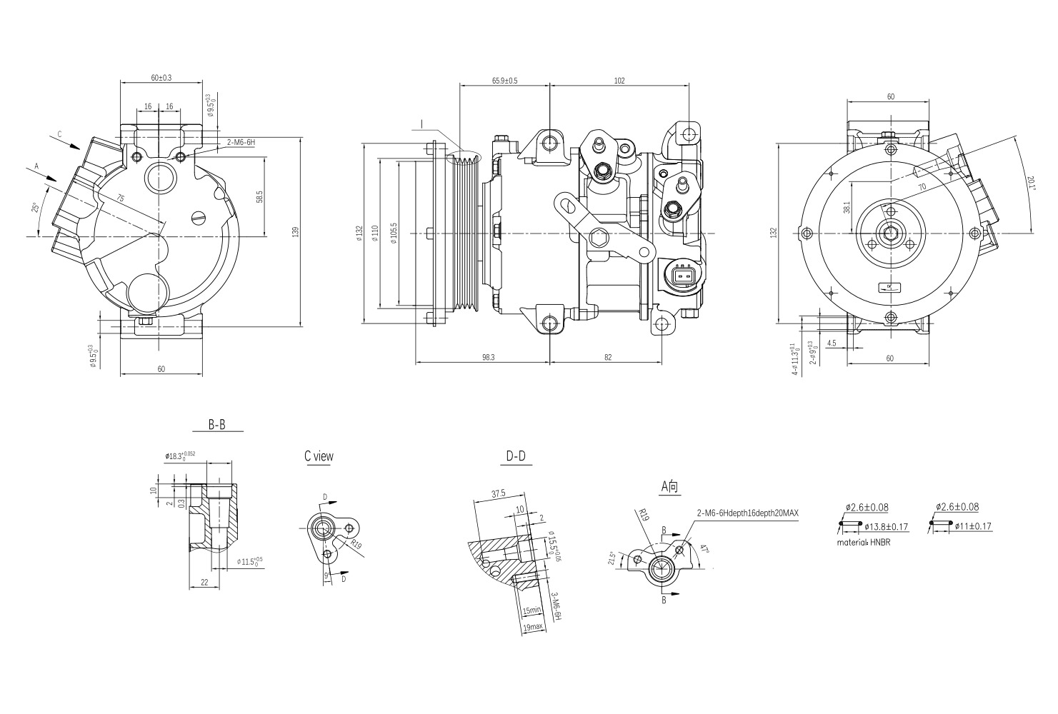 Hella Aircon Compressor 8FK366201-171