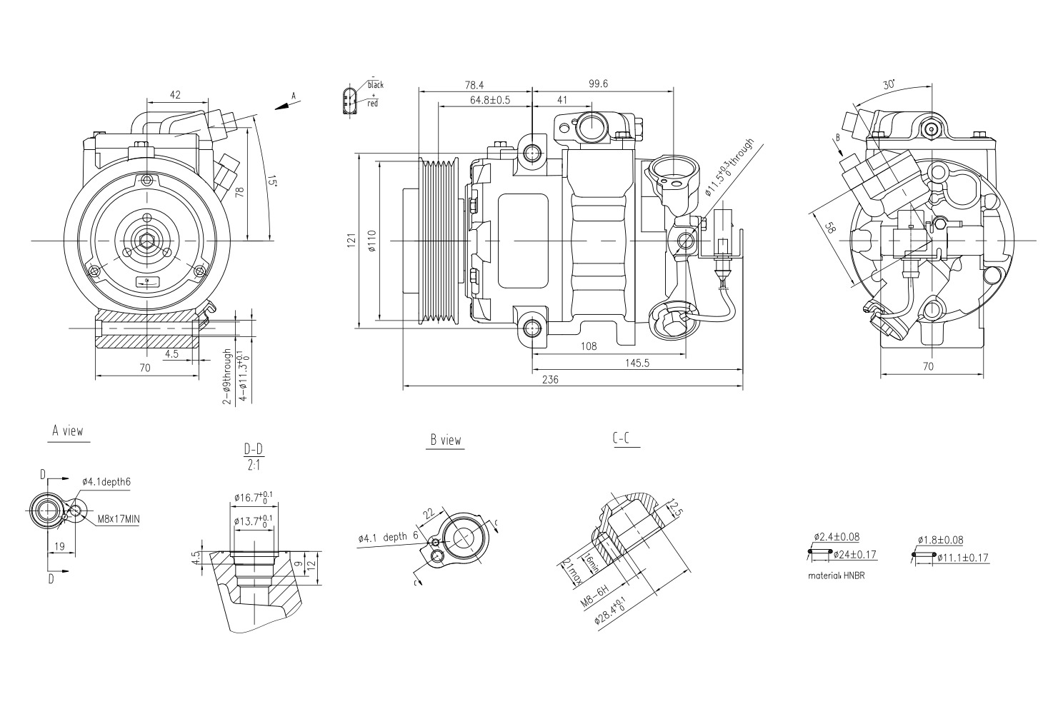 Hella Aircon Compressor 8FK366201-811