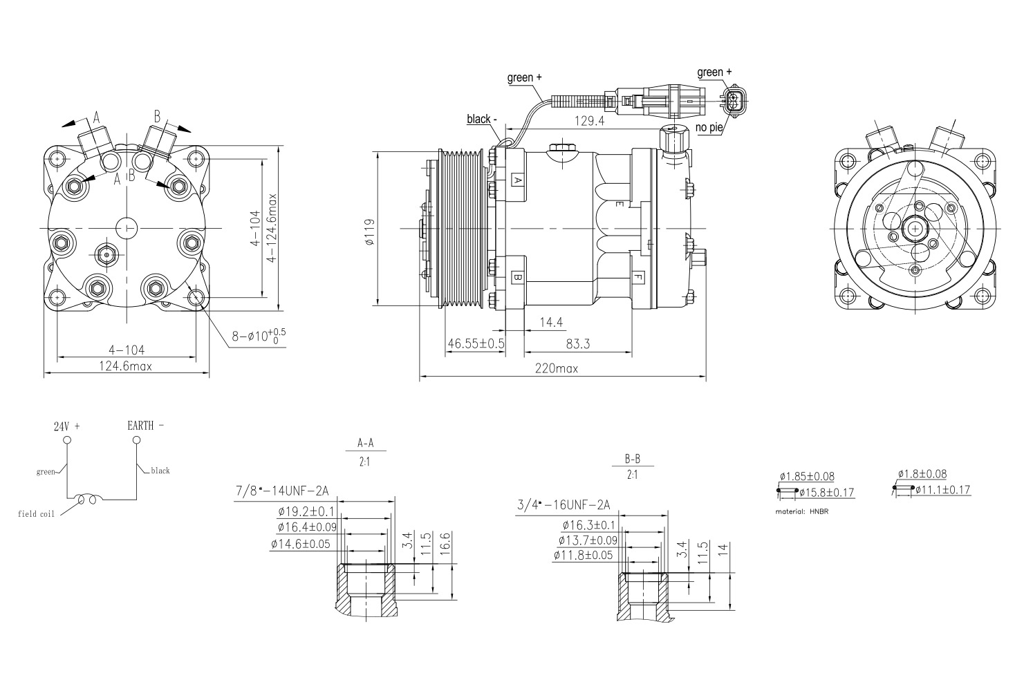Hella Aircon Compressor 8FK366200-001