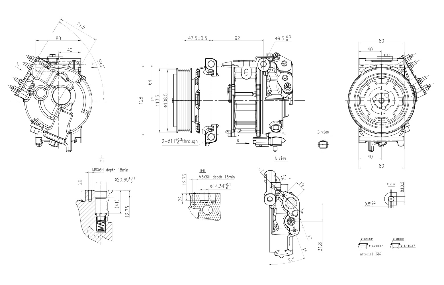 Hella Aircon Compressor 8FK366200-981