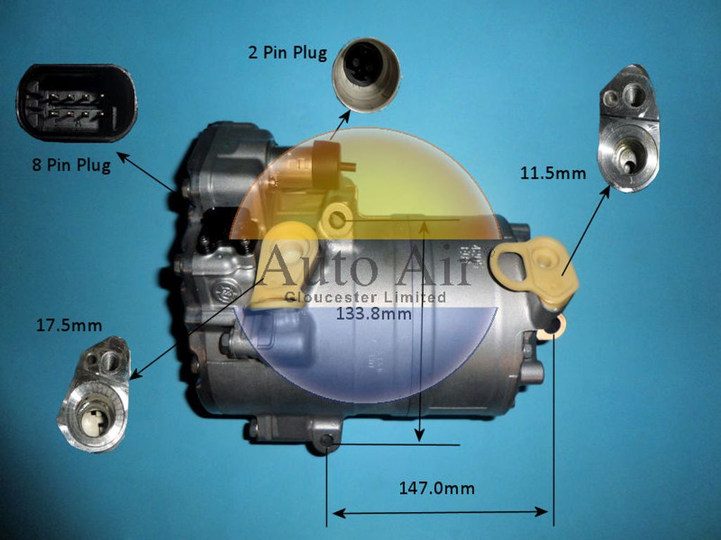 Aircon Compressor Genuine OE SANDEN – AutoAir 14-0808