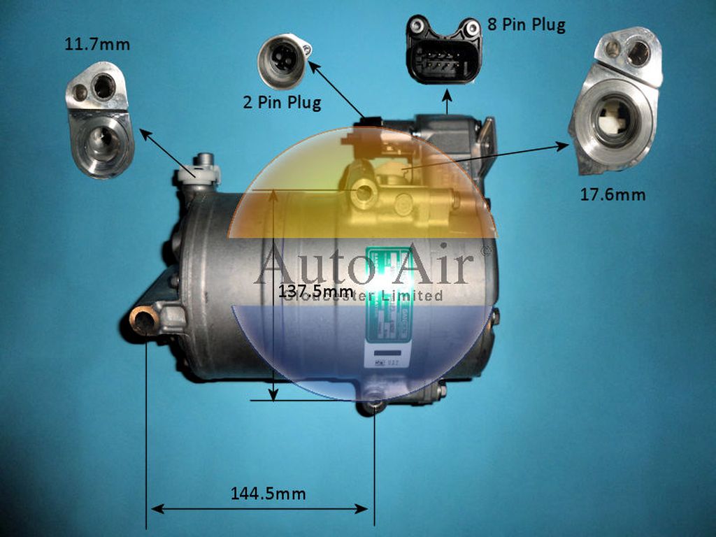Aircon Compressor Genuine OE SANDEN – AutoAir 14-0811