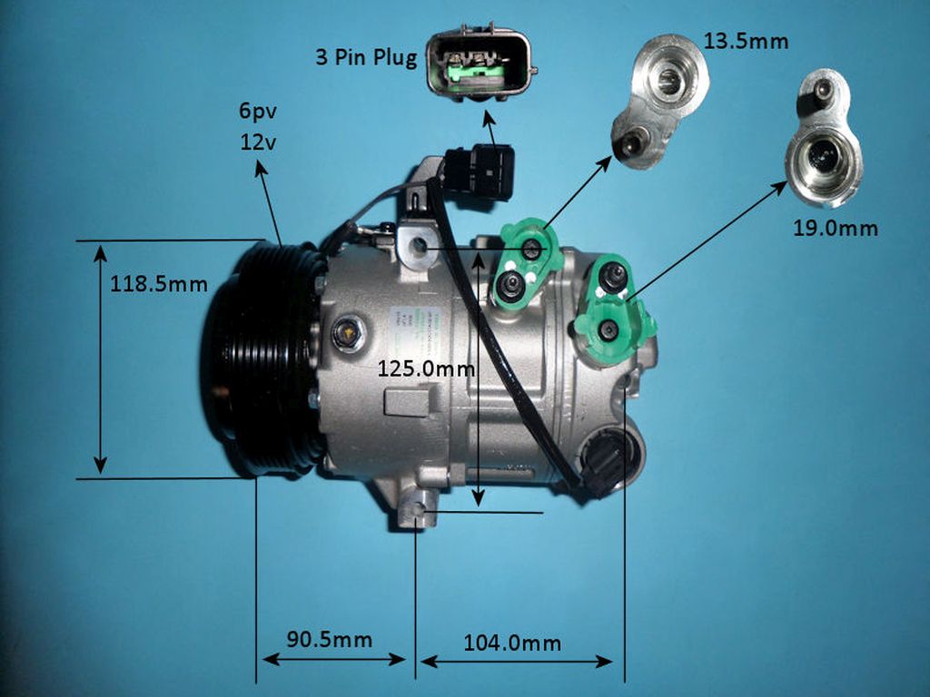 Aircon Compressor Genuine OE VISTEON – AutoAir 14-1768