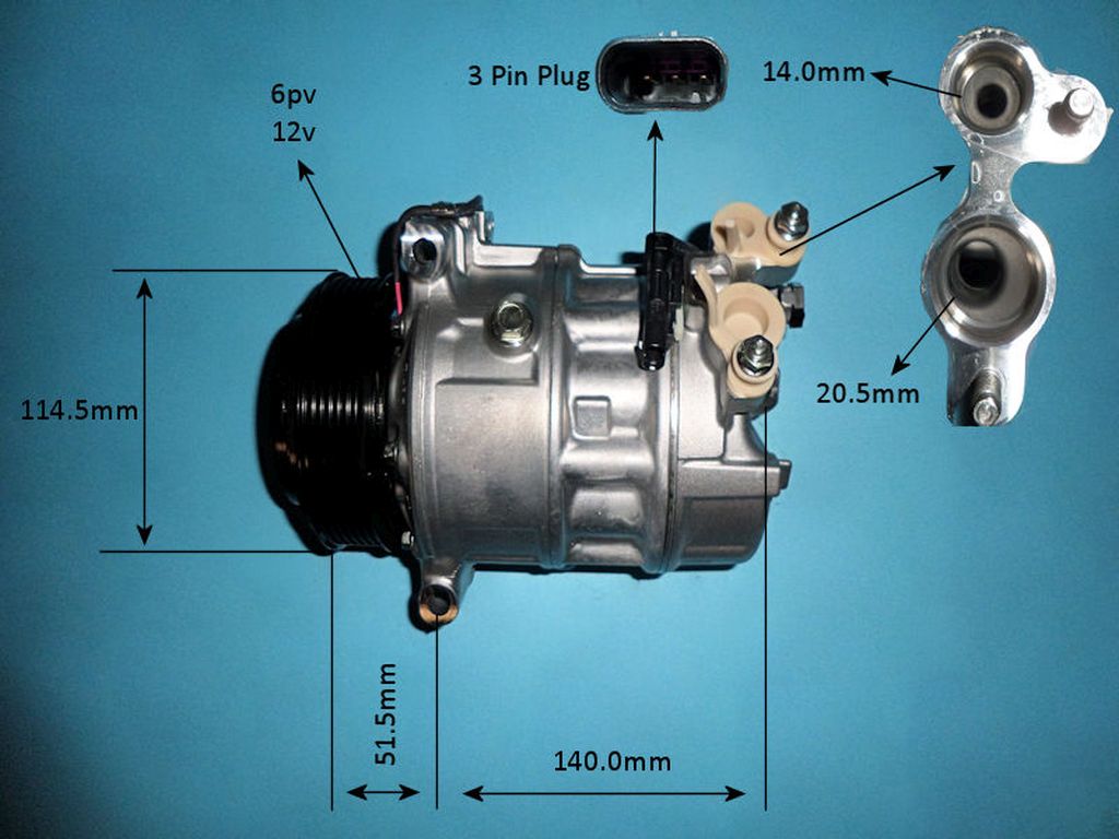 Aircon Compressor Genuine OE SANDEN – AutoAir 14-1769