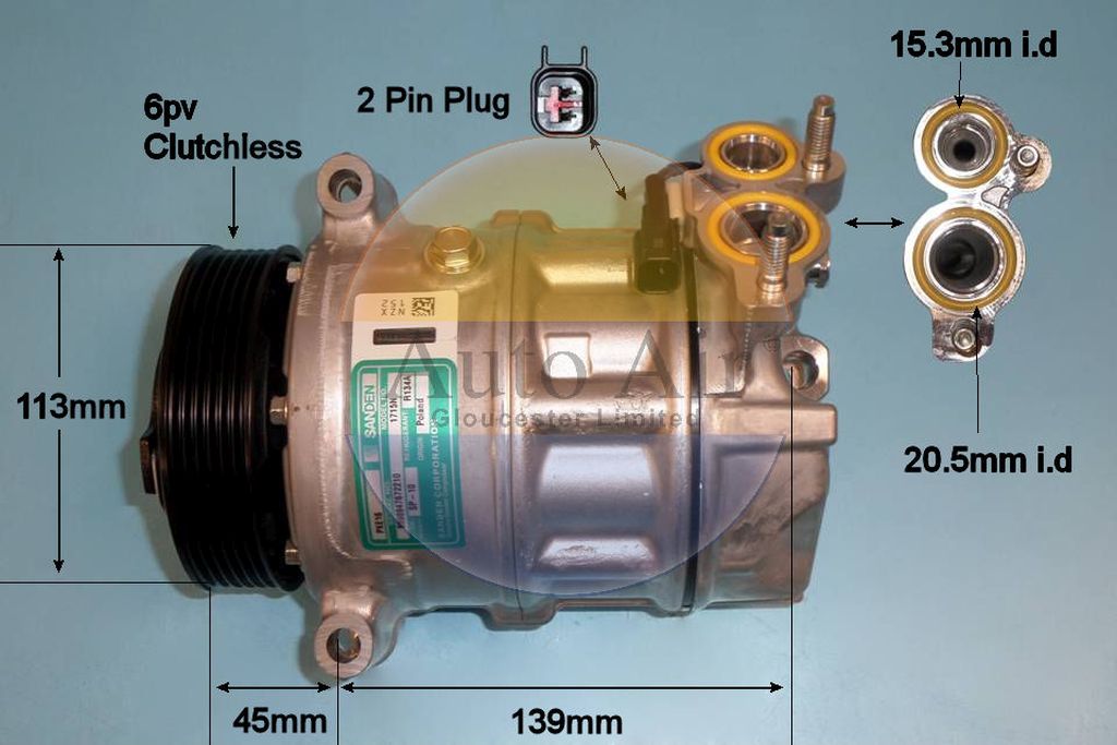 Aircon Compressor Genuine OE – AutoAir 14-2085