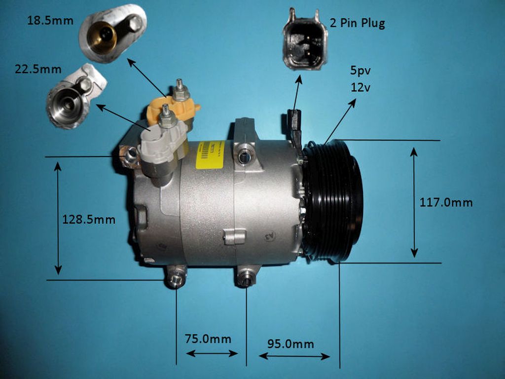 Aircon Compressor Genuine OE VISTEON – AutoAir 14-7955