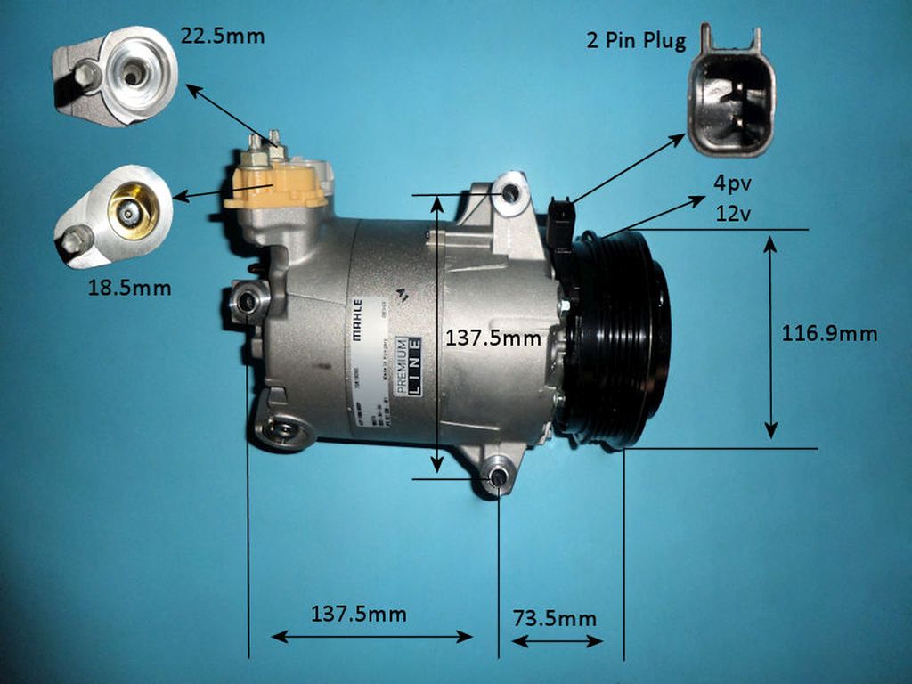 Aircon Compressor Genuine OE VISTEON – AutoAir 14-9788