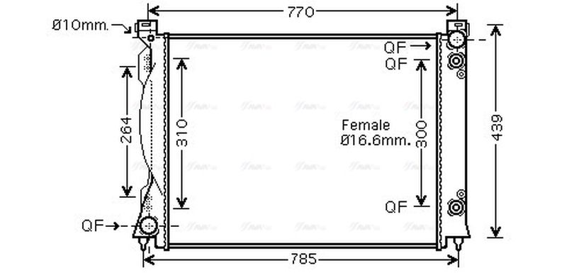 AVA Coolant Radiator AIA2253