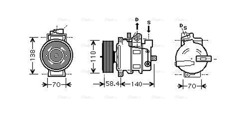 AVA Aircon Compressor AIAK274