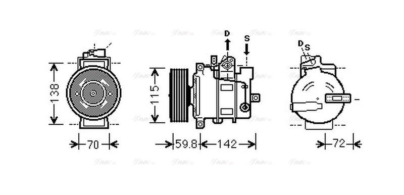 AVA Aircon Compressor AIK343