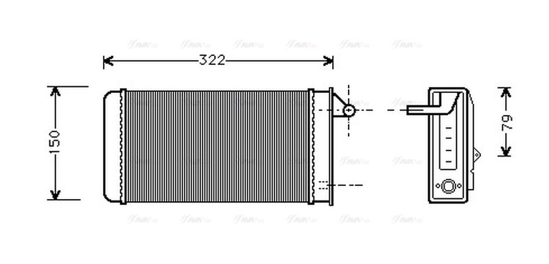 AVA Cabin Heater Core AL6037