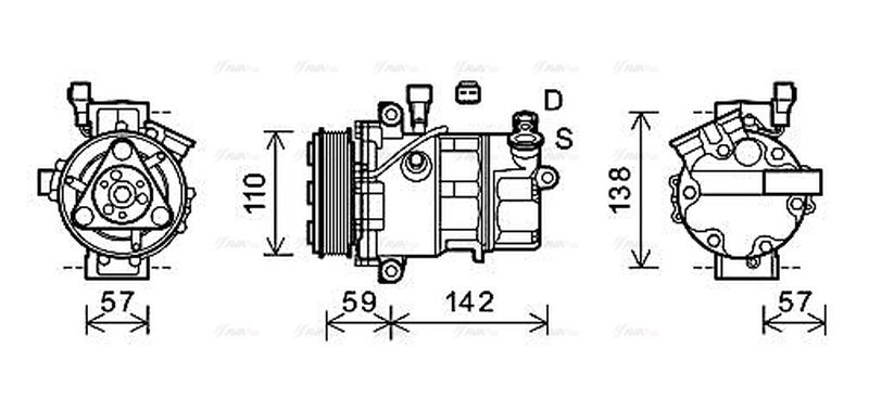 AVA Aircon Compressor ALAK127