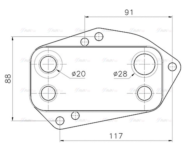 AVA Oil Cooler AU3349