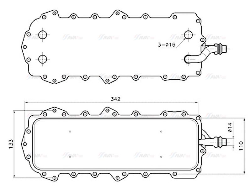 AVA Oil Cooler AU3352