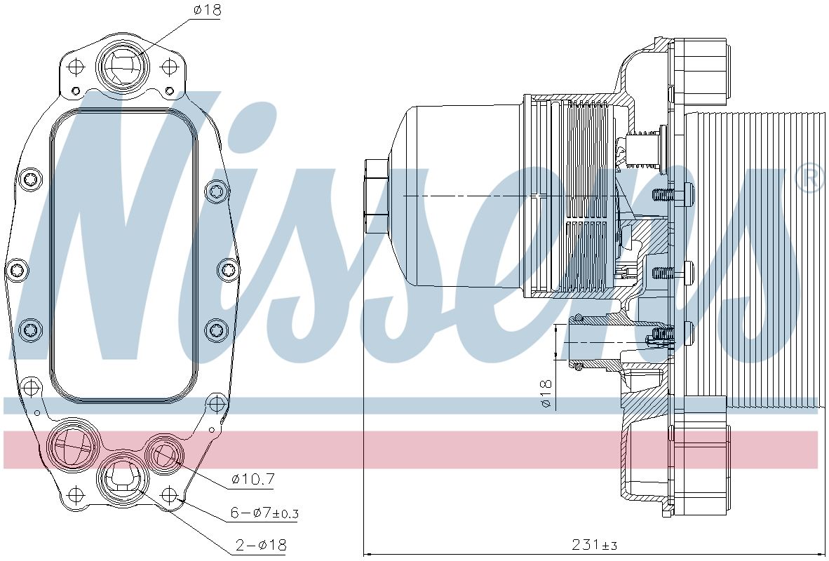 AVA Oil Cooler & Filter Housing AU3373H