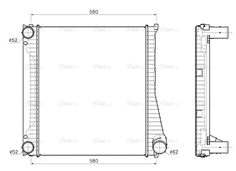 AVA Charge Air Intercooler AU4353