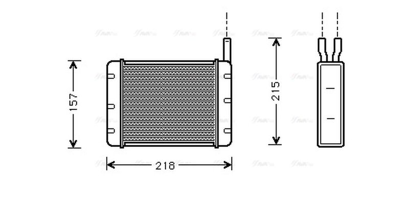 AVA Cabin Heater Core AU6085