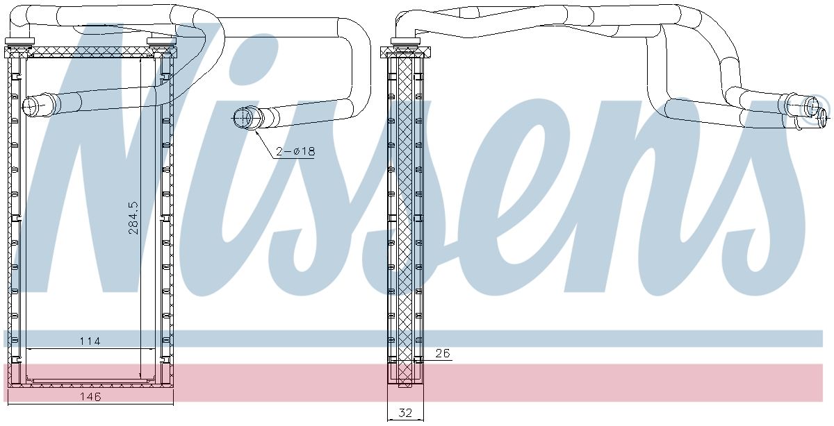 AVA Cabin Heater Core AU6372