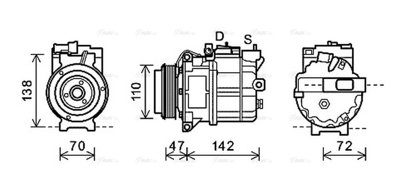AVA Aircon Compressor AUK208