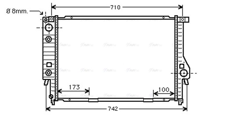AVA Coolant Radiator BW2134
