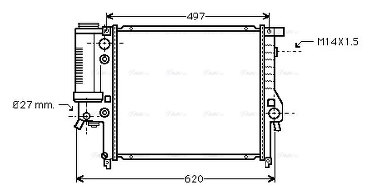 AVA Coolant Radiator BW2146