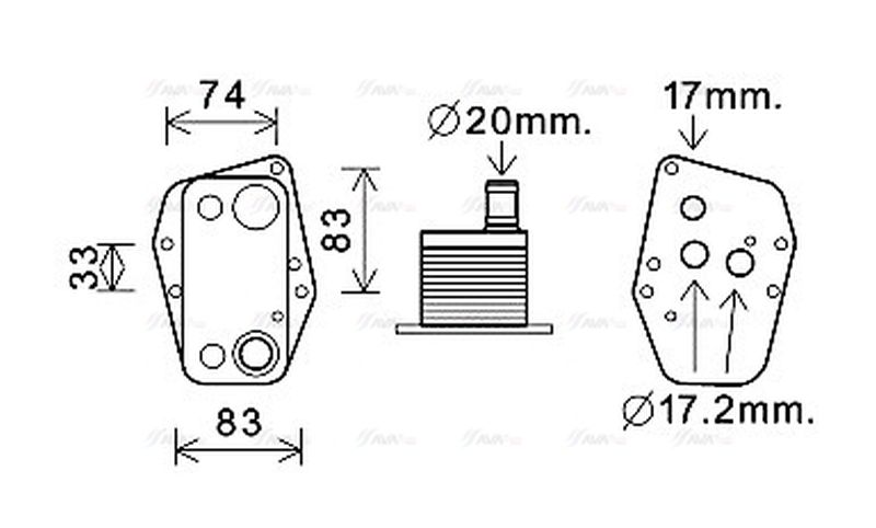 AVA Oil Cooler BW3555