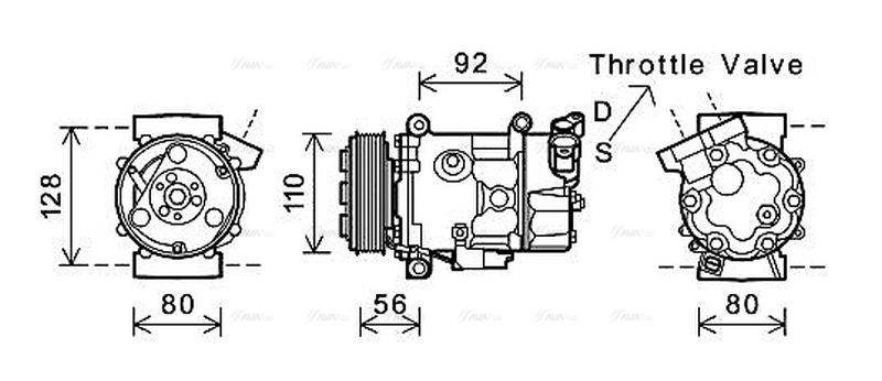 AVA Aircon Compressor BWAK416