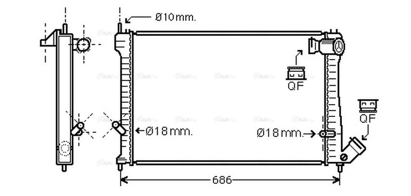 AVA Coolant Radiator CN2165