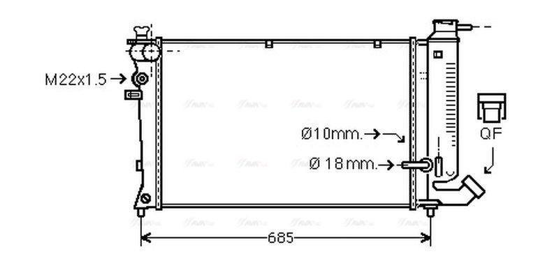 AVA Coolant Radiator CNA2110