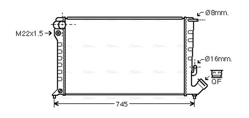 AVA Coolant Radiator CNA2169