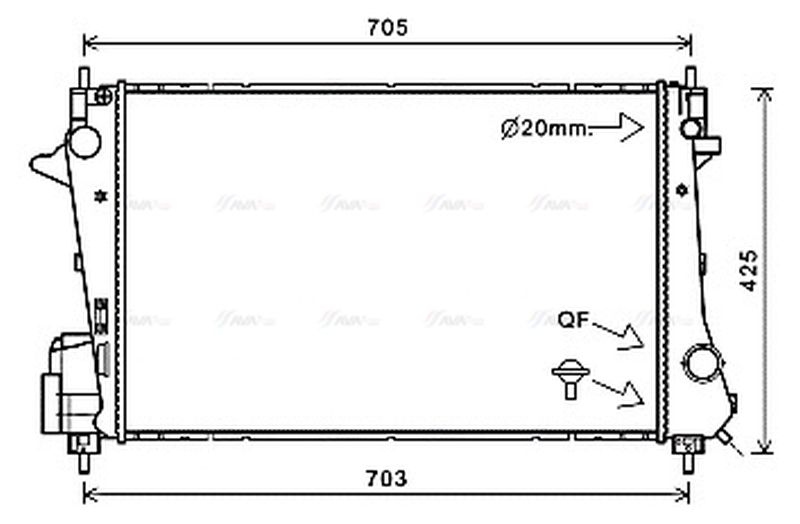AVA Coolant Radiator CT2060
