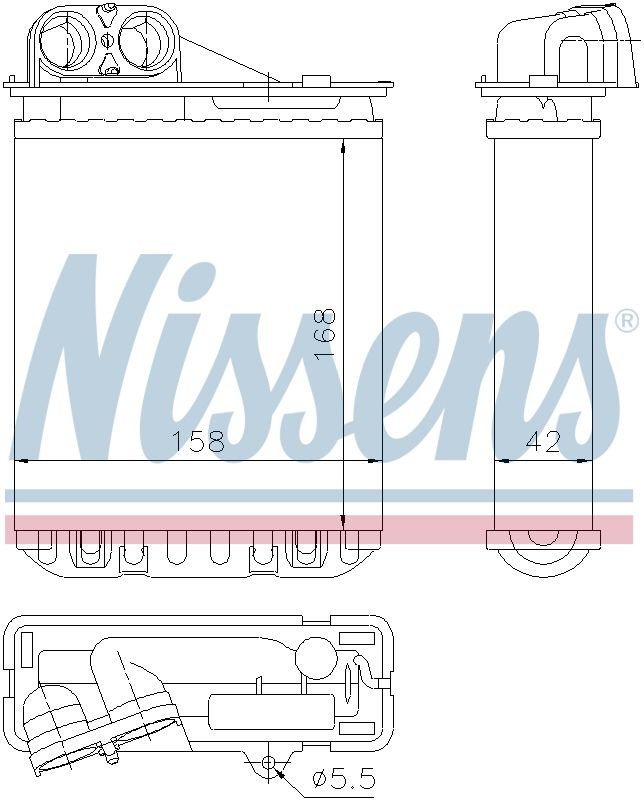 AVA Cabin Heater Core DA6027